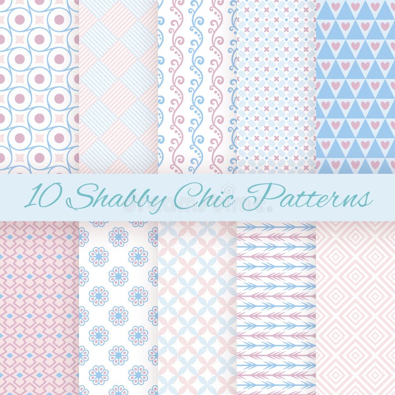 Pastel retro different vector seamless patterns vector illustration