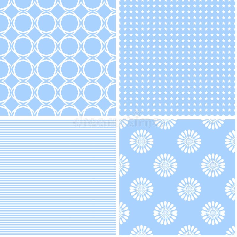 Pastel retro different vector seamless patterns. vector illustration
