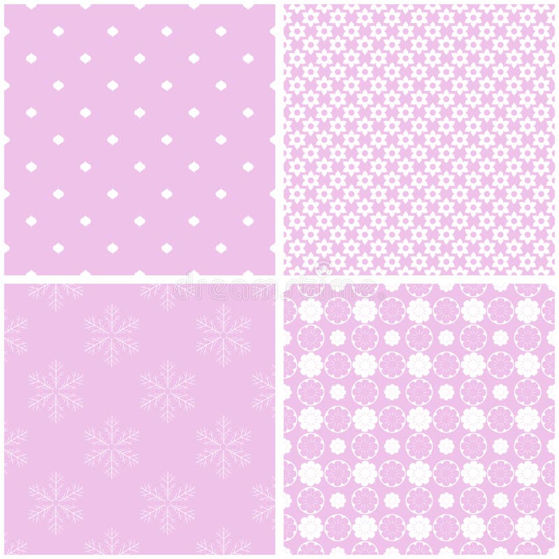Pastel retro different vector seamless patterns. stock illustration