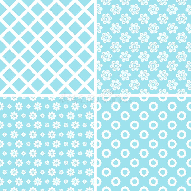 Pastel retro different vector seamless patterns royalty free illustration