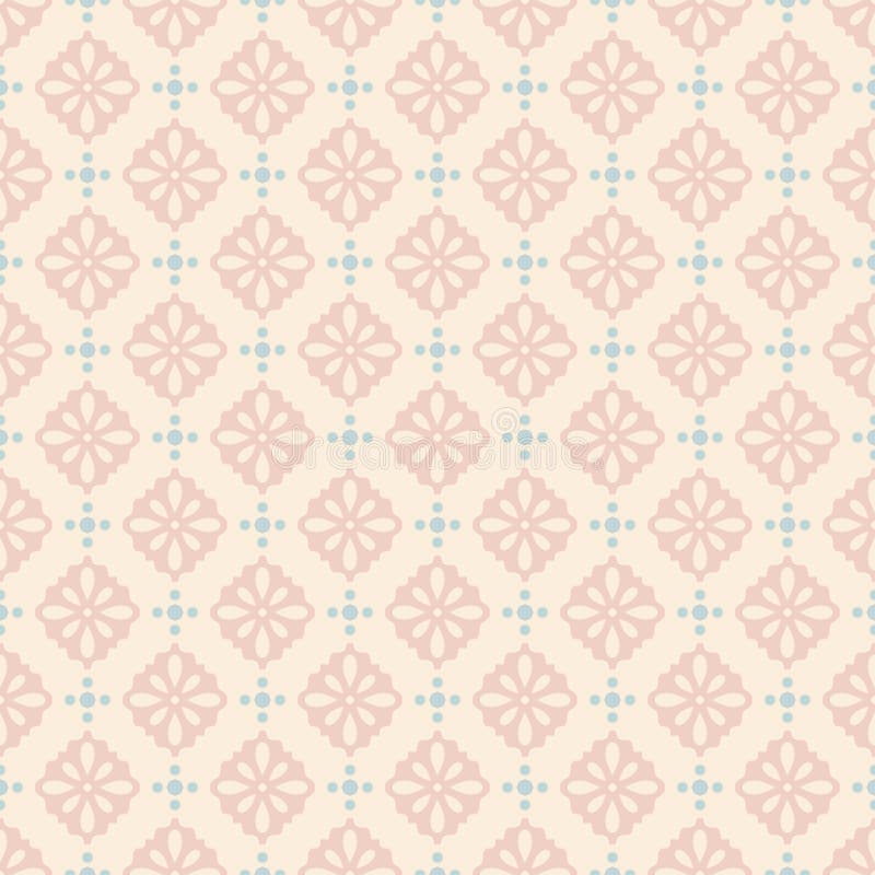 Pastel retro vector seamless pattern stock illustration