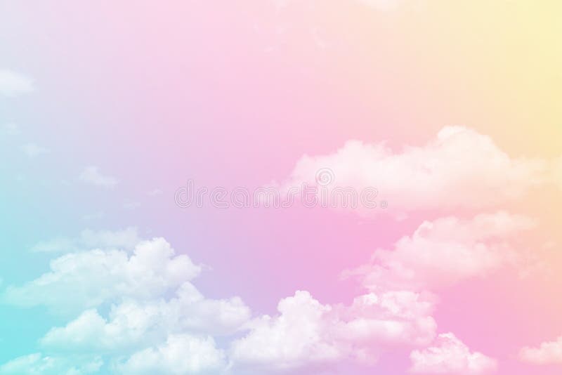 Sweet Pastel Sky and Clouds, Colorful Background Stock Photo - Image of  skies, fluffy: 167937606