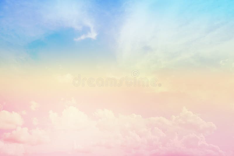 Textură pastel sky. Forma norului pe cerul pastel colorat