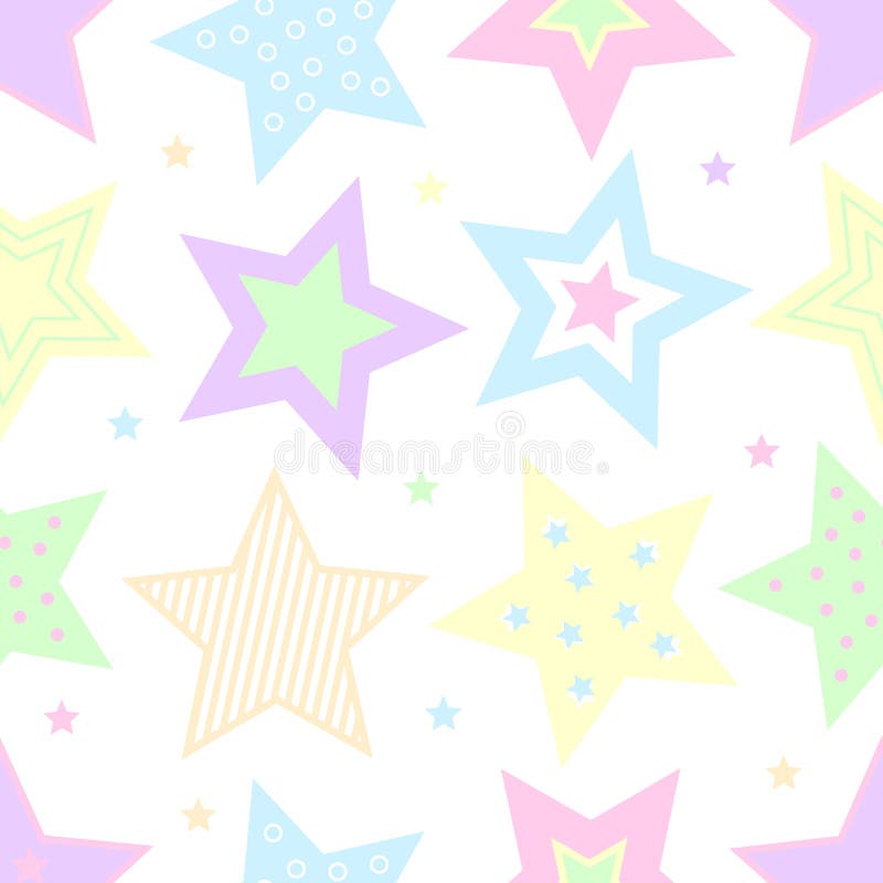 Pastel Stars stock illustration. Image of starry, design 14671031
