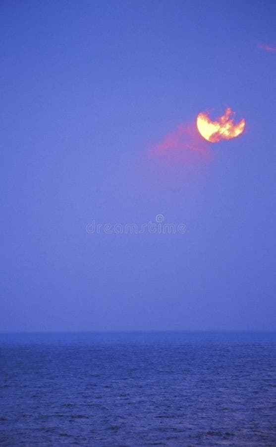 Pastel Sunset On A Calm Sea Portugal Stock Photo Image Of Horizon