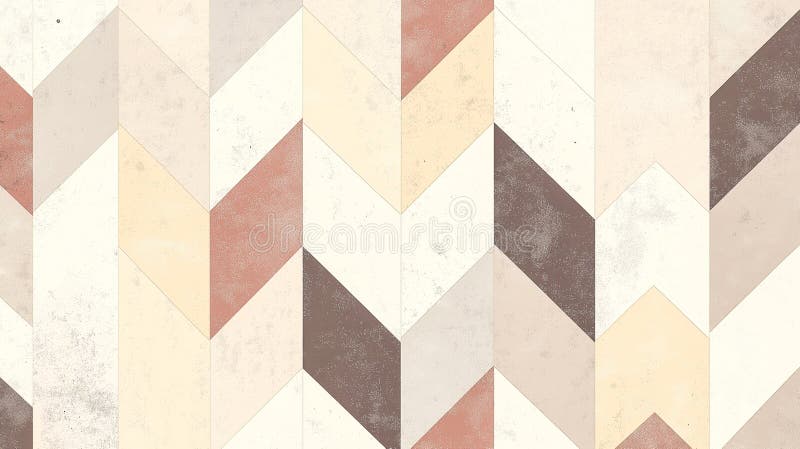Pastel terracotta και μπεζ chevron αναμειγνύονται ομαλά σε ένα αφηρημένο μοτίβο αναδρομικότητας διανυσματική απεικόνιση