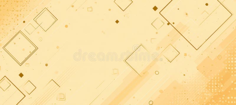 Pastel Yellow Background with Geometric Outlines for Minimal Web Design vector illustration