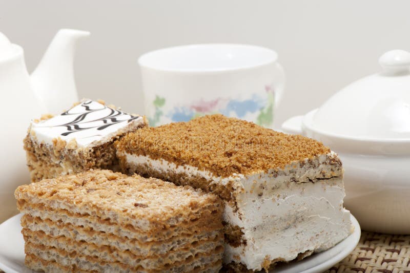 Pastelaria doce flocoso imagem de stock