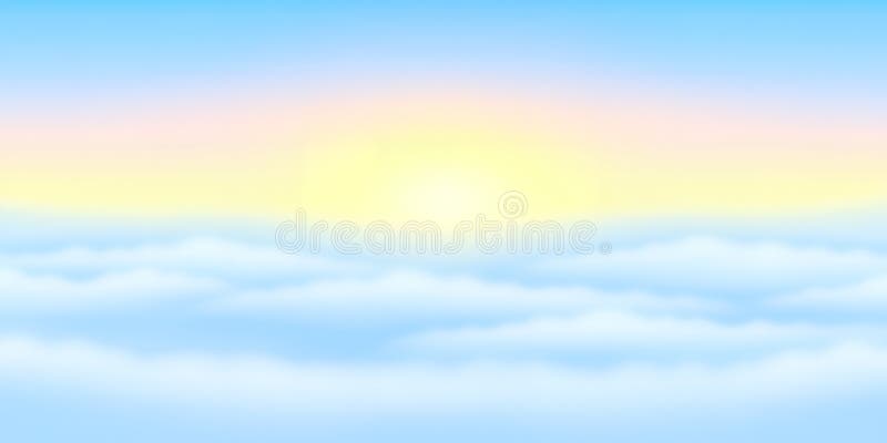Pastellhimmel weiche Wolken Sonnenaufgang Ruhe Hintergrund stock abbildung