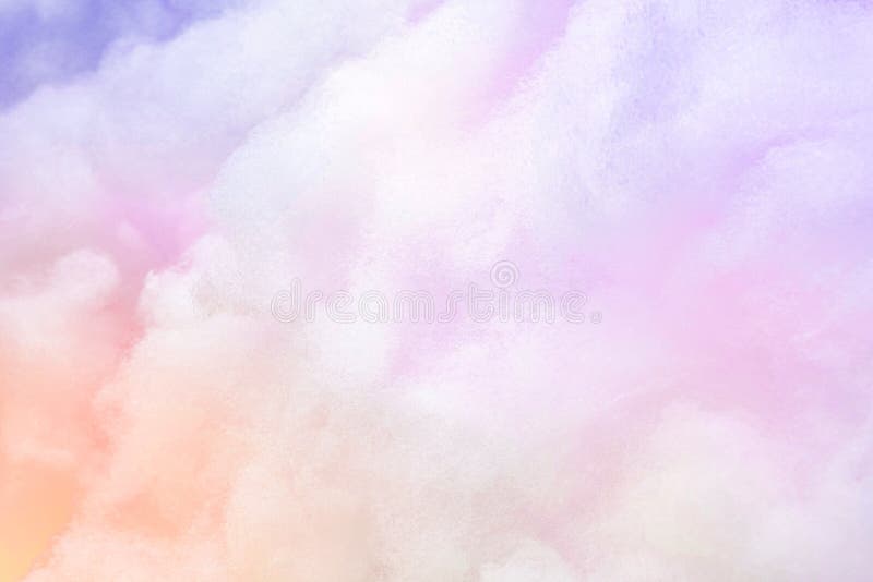 Pastello colorato di cotone filato filamenti di zucchero filato di fondo di zucchero filato di colore dolce di candela galleggiant fotografia stock libera da diritti