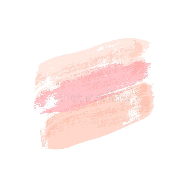 Pastellrosa-Bürstenanschläge lokalisiert auf weißem Hintergrund Einfach zu bearbeiten lizenzfreie abbildung