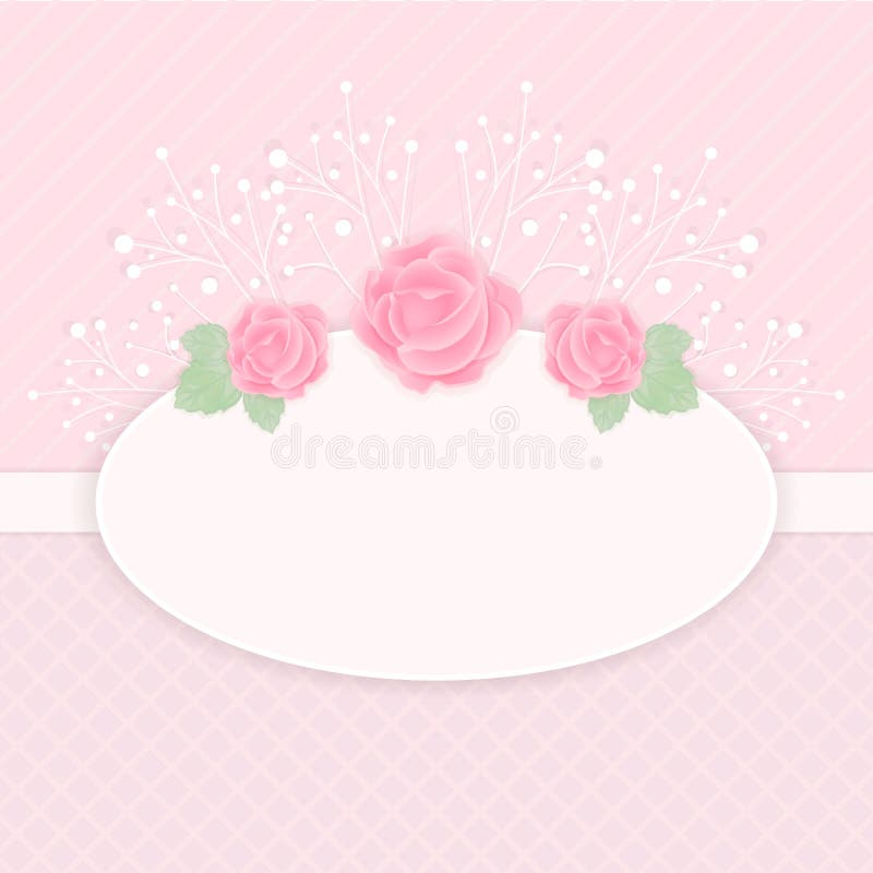 Pastelowych menchii karta royalty ilustracja