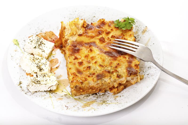 Pastitsio, alimento tradizionale greco immagine stock libera da diritti Pastitsio, alimento tradizionale greco immagine stock libera da diritti