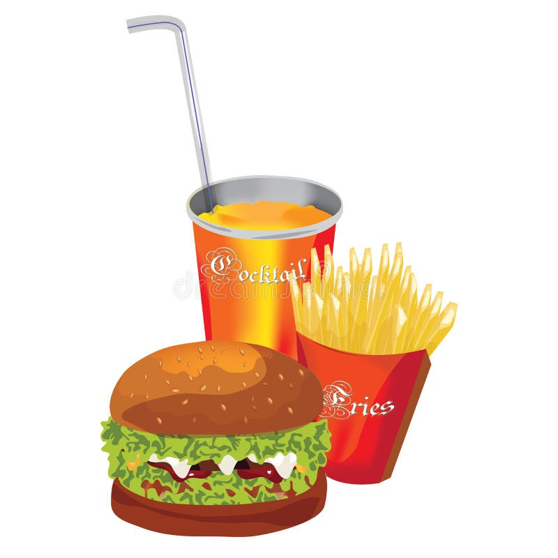 Pasto rapido illustrazione di stock