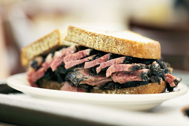 Pastrami on Rye stock image. Image of beef, york, meaty 25422665