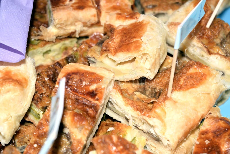 Pastry with ham stock image Pastry with ham stock image