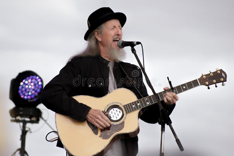 Pat Simmons Snr of The Doobie Brothers at The Deni Blues & Roots Festival 2014. royalty free stock images Pat Simmons Snr of The Doobie Brothers at The Deni Blues & Roots Festival 2014. royalty free stock images