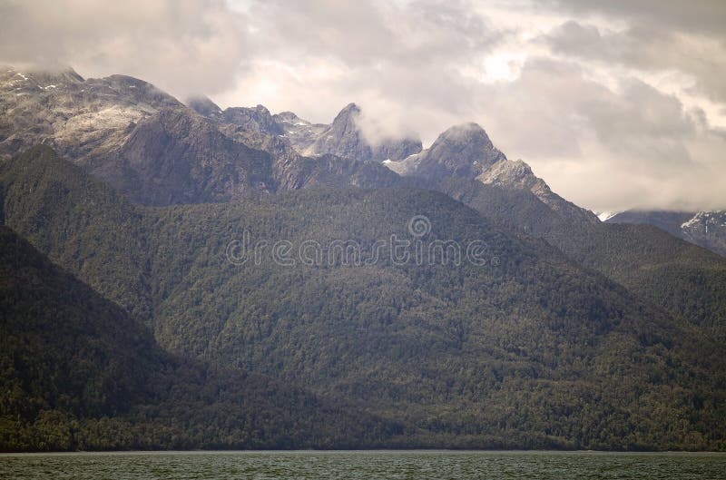 Patagonia Mountains Chile Stock Photo Image Of Forest 93776300