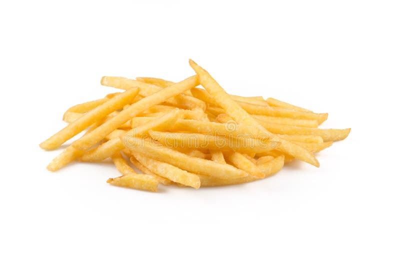 Patate fritte isolate fotografie stock libere da diritti Patate fritte isolate fotografie stock libere da diritti
