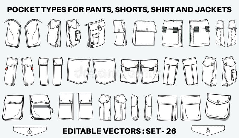 Cargo Pocket Stock Illustrations – 1,236 Cargo Pocket Stock