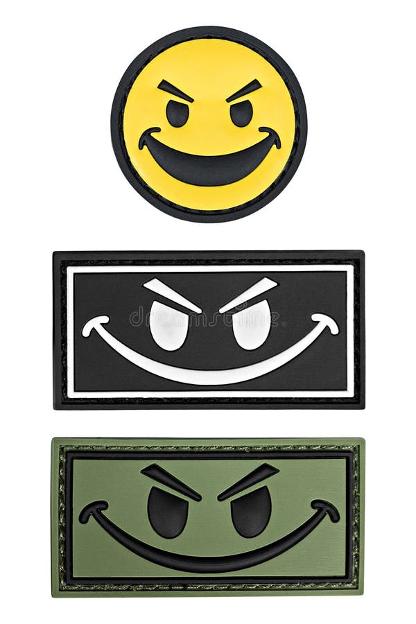 Patch smiley, angry smiley patch