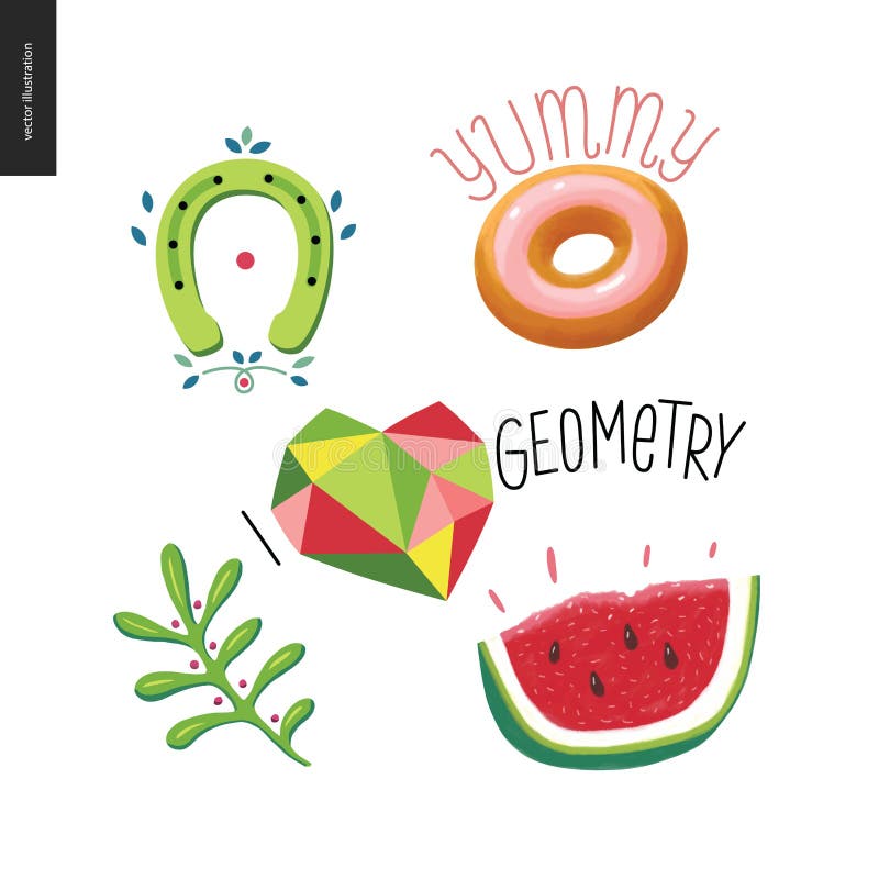 Patches hand drawn set royalty free illustration