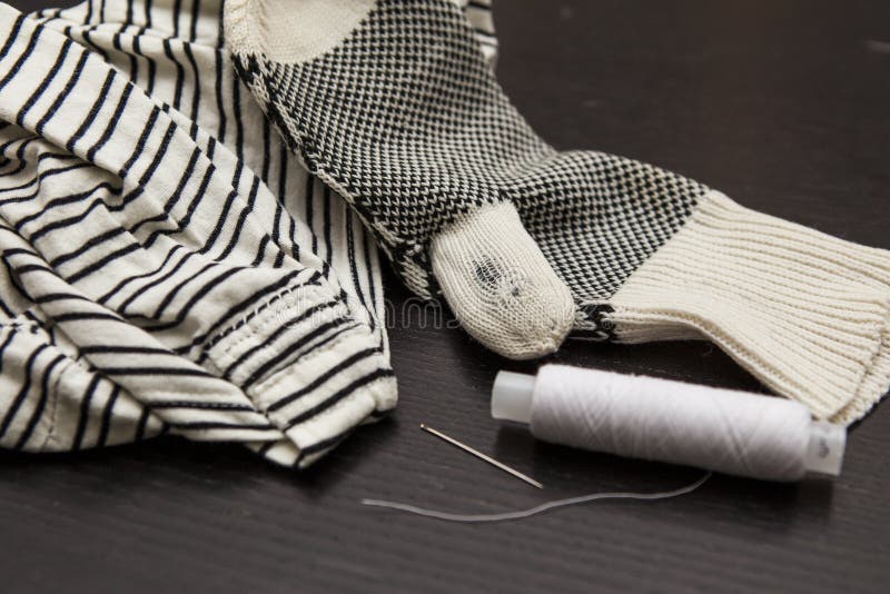 Patching, Woolen Threads, Needle, Knit, Needlework, Stitch Up Stock