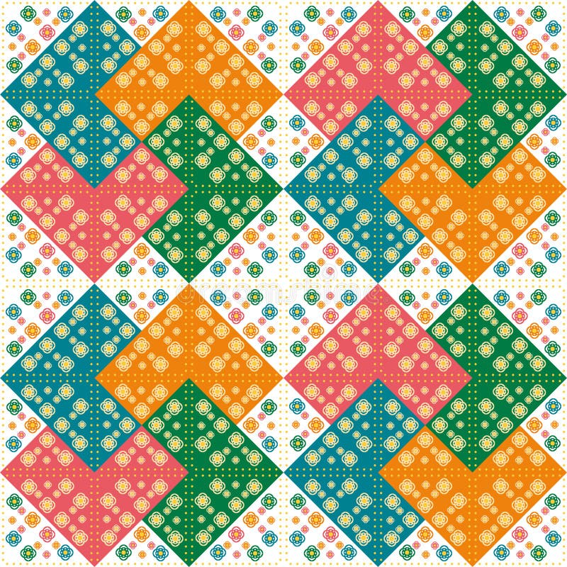 Patchwork seamless pattern for design or background