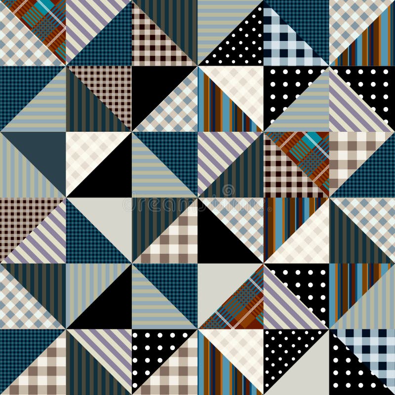Seamless background pattern. Will tile endlessly. Patchwork pattern vectors