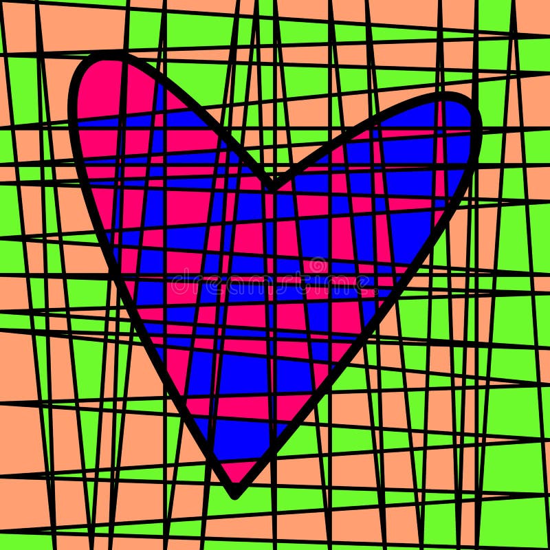 Patchwork carrelé coloré de coeur Complot coloré illustration libre de droits Patchwork carrelé coloré de coeur Complot coloré illustration libre de droits