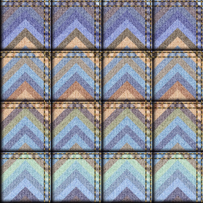 Patchwork of denim fabric stock vector. Illustration of cloth 58461064