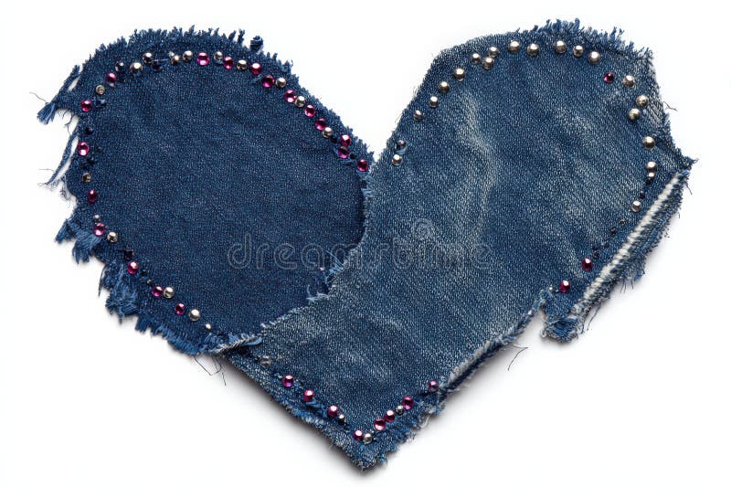 Patchwork denim heart royalty free stock images