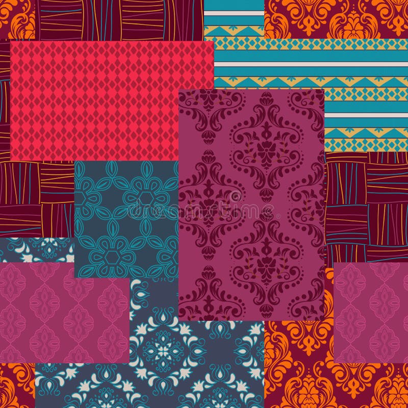Patchwork fabric bandana stock vector. Illustration of clothing - 69622244