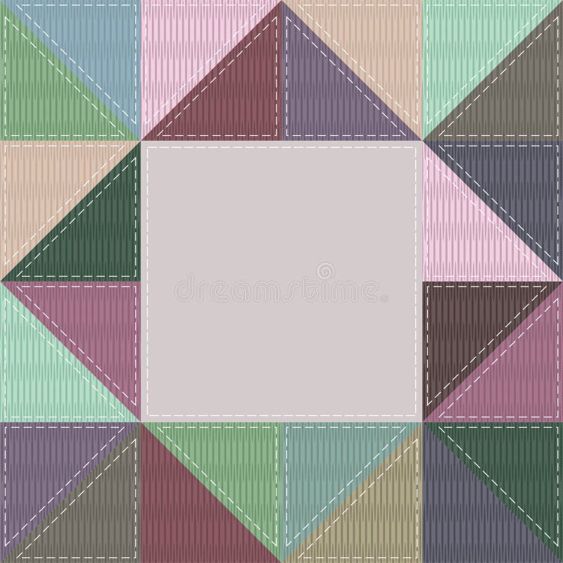 Patchwork frame with different patterns
