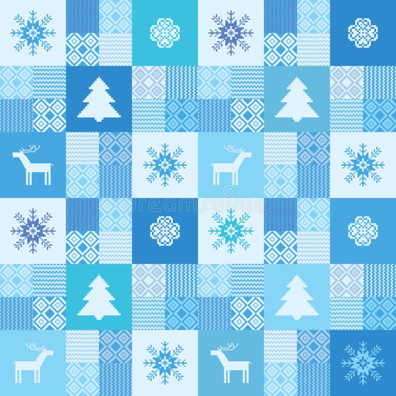 Patchwork style christmas background