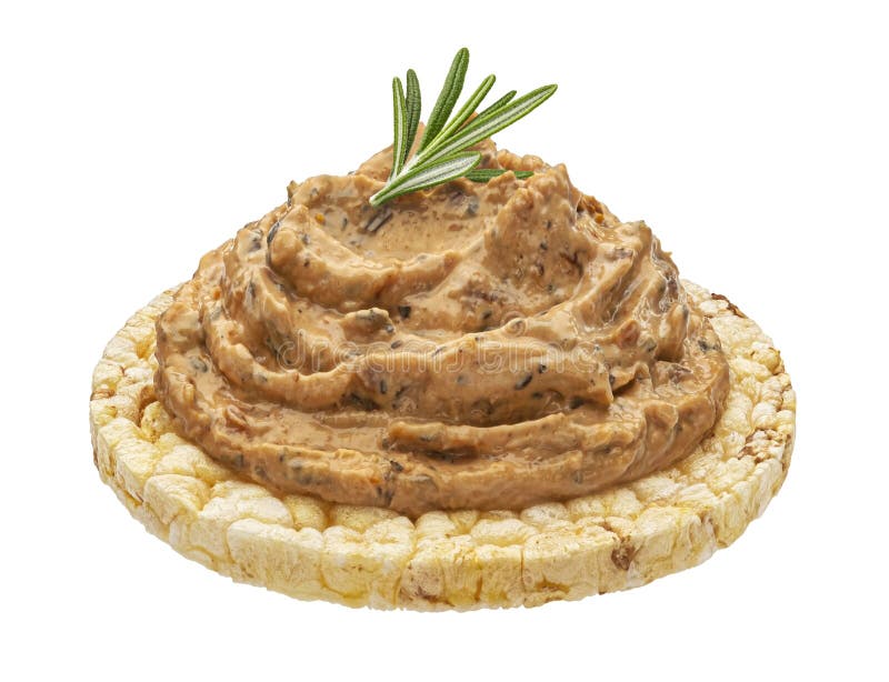 Pate σε αποφλοιωμένο πίτυλο ρυζιού απομονωμένο σε λευκό φόντο στοκ φωτογραφία με δικαίωμα ελεύθερης χρήσης