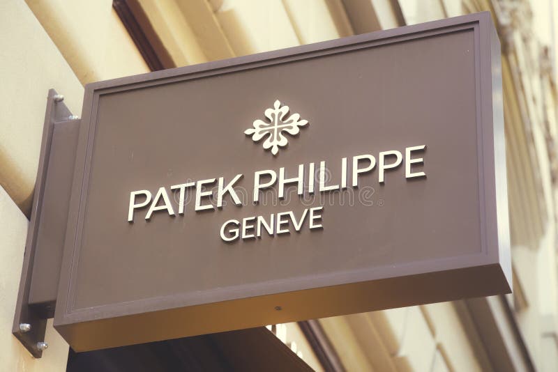 Patek Philippe Sign on Wall 2 Editorial Photography - Image of number ...