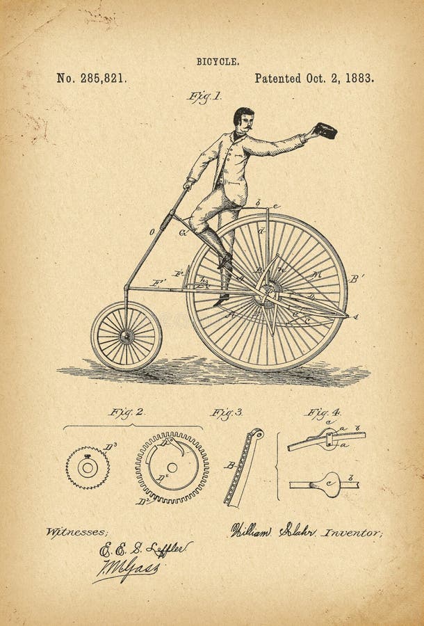 1883 Patent Velocipede Bicycle History Invention Stock Illustration ... - Patent VelocipeDe Bicycle History Innovation Patent VelocipeDe Bicycle History Invention 115221996