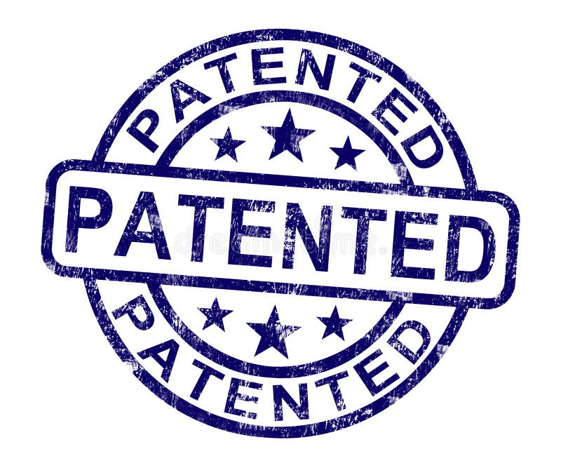 Patented Stamp Showing Registered Patent or Trademark Stock Illustration -  Illustration of patented, symbol: 25243384