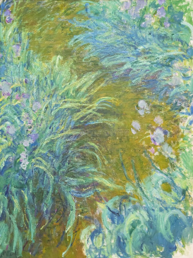 Path through the Irises 2 by Claude Monet Editorial Stock Image - Image ...