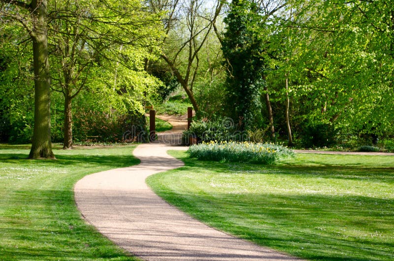 Path Into A Park Stock Image Image Of Gate Pathway 30931989