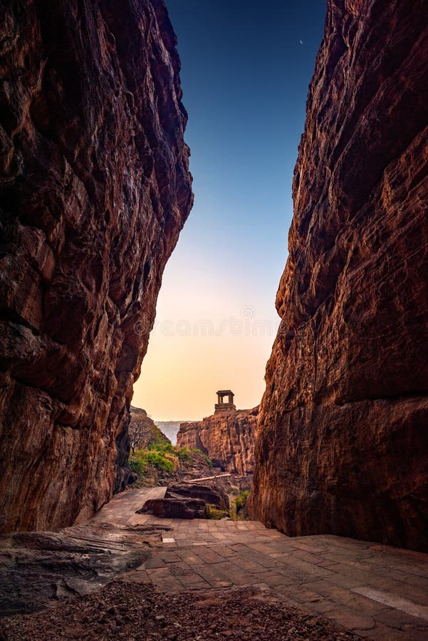 Badami Red Sandstone Cliffs