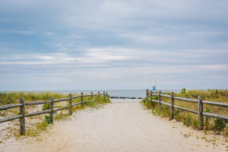 Path To the Beach in Ocean City, New Jersey Stock Photo Image of