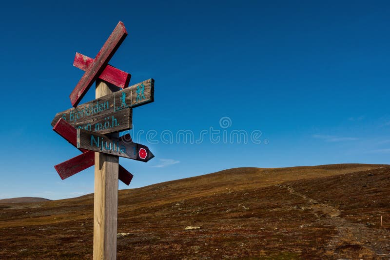 Path to Mount Njulla. Northern Sweden