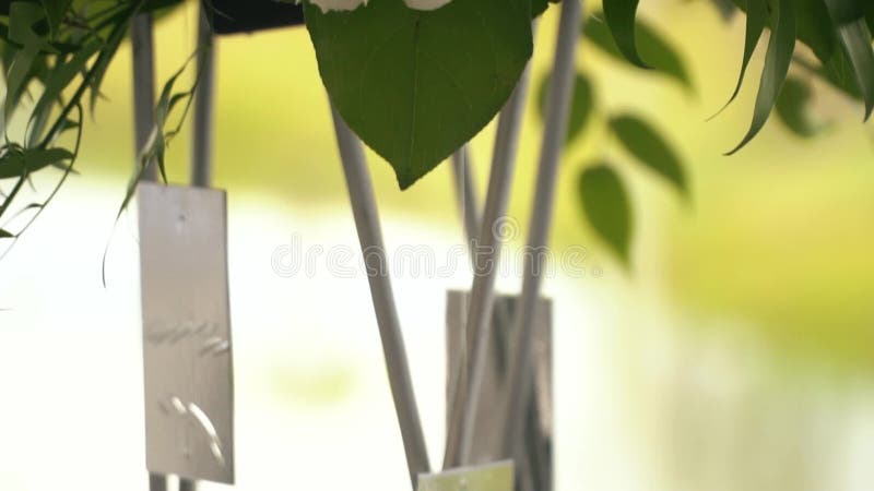 path to wedding registration arch with floral decoration