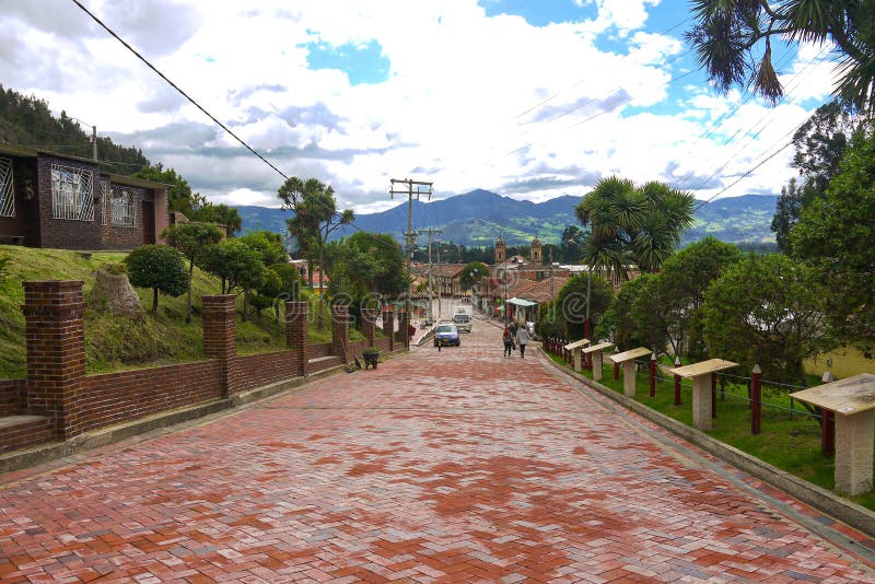 Path way to entrance of underground salt mine in Nemocon Colombia