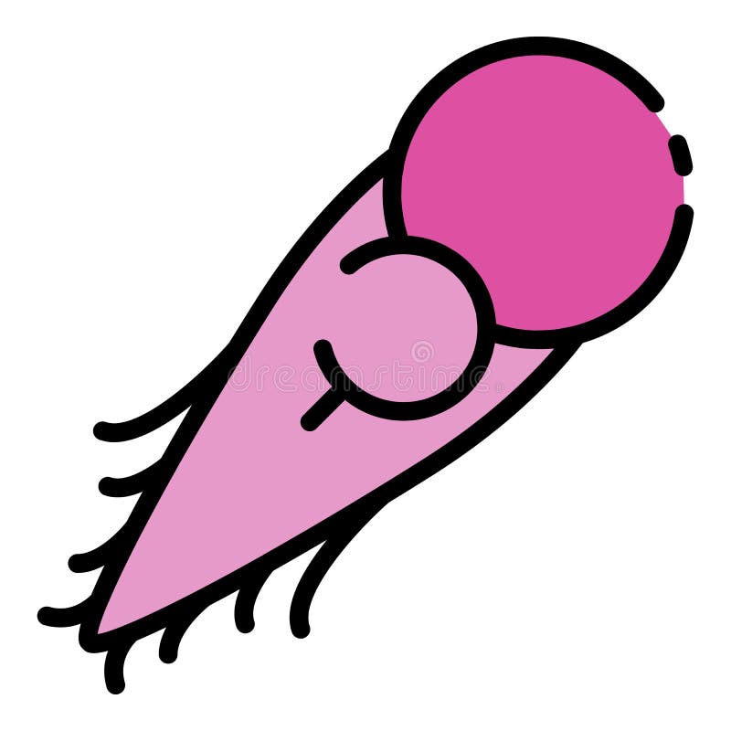 Pathogenic bacteria icon color outline vector stock illustration