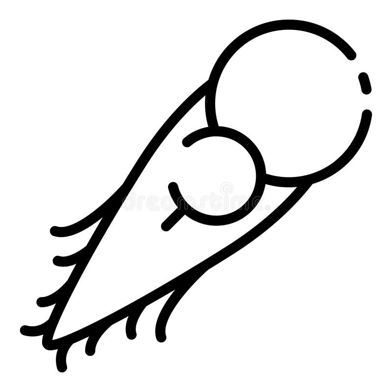 Pathogenic bacteria icon, outline style stock illustration