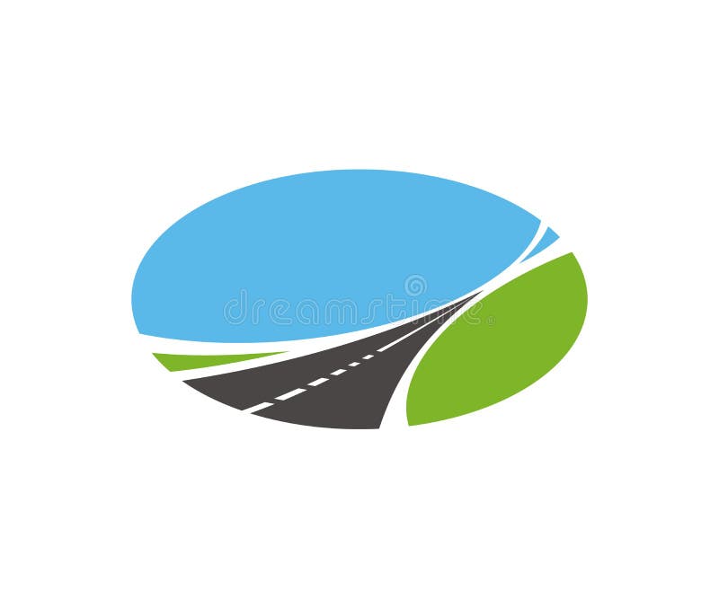 Road Pathway Highway Vector Icon Curve Driveway Stock Vector