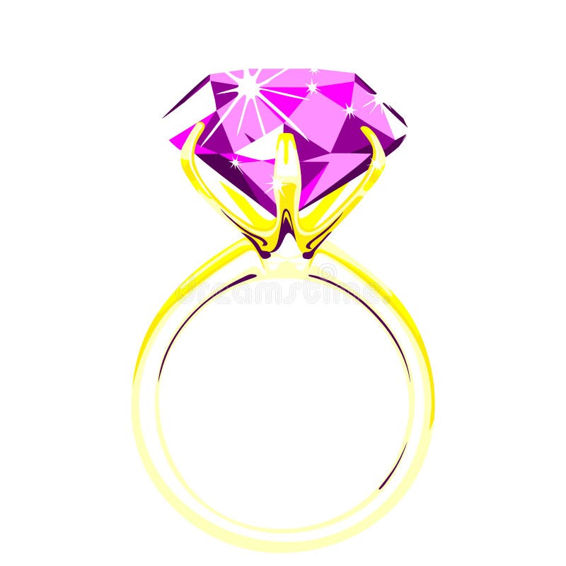 Patience - de vectorillustratie van de diamantring stock illustratie Patience - de vectorillustratie van de diamantring stock illustratie
